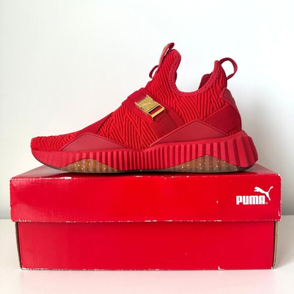 Puma Defy Varsity Mid Red Slip On Sneakers US 7.5 - Picture 12 of 13